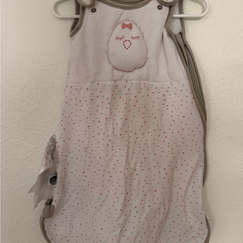 Nested Bean White and Pink Sleep Sack 0-6M